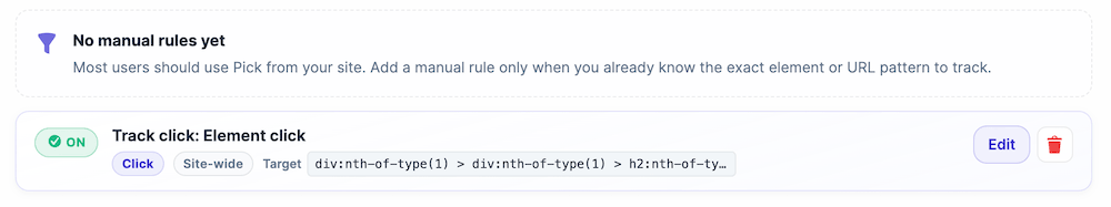 Placeholder screenshot of existing manual interaction rules