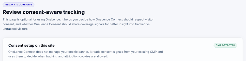 Placeholder screenshot of the Privacy & Coverage tab overview