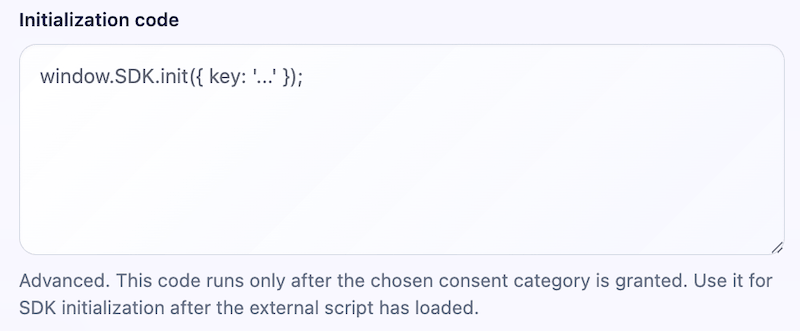 Add snippet to custom service