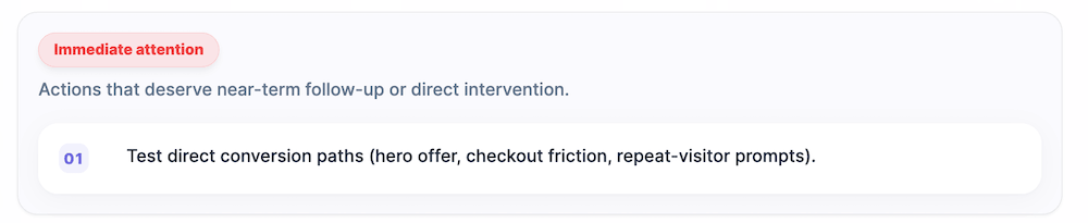 What to do urgnetly next on Decisions page