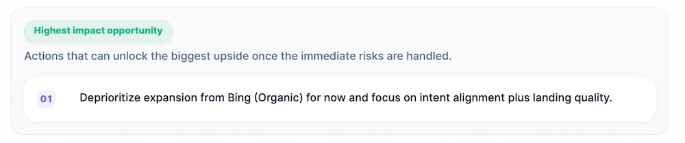 What to do urgnetly next on Decisions page