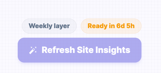 Refresh insights button on OneLence
