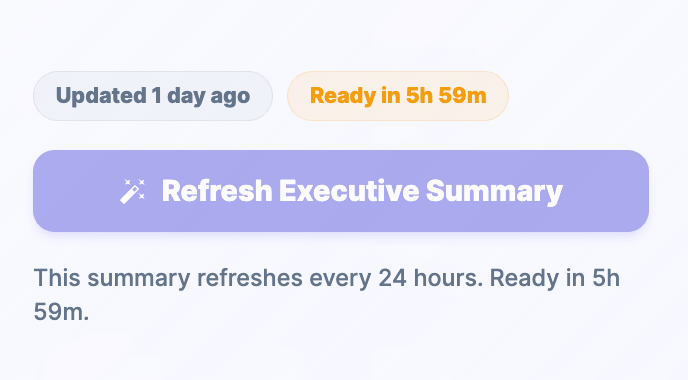 Refresh Executive Summary button on OneLence
