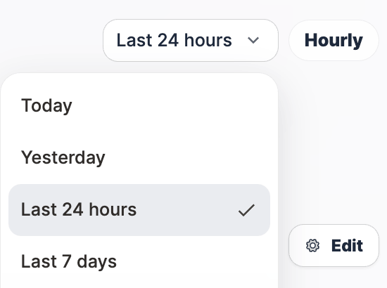 Select time window on Overview page