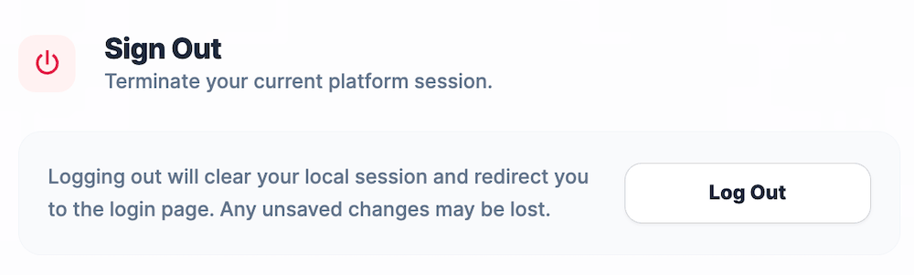 Sign out your account