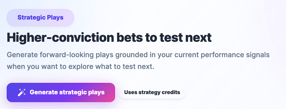 Strategy Play secsion on Decisions page