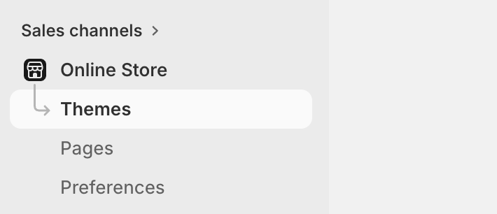 Open shopify admin page