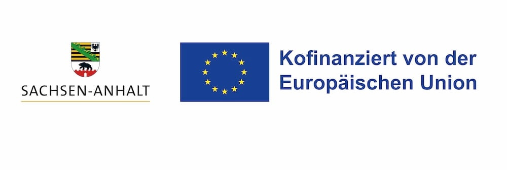 Logo for Sachsen-Anhalt and European Union funding