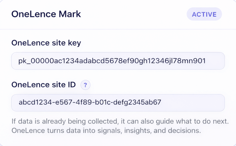 OneLence Consent advanced insights